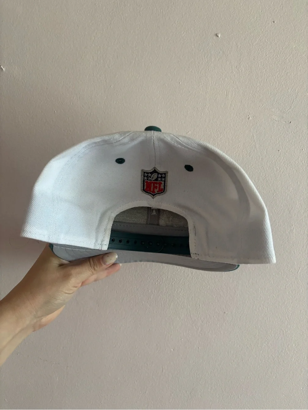 Philadelphia Eagles Two-Tone Snapback Hat - White & Midnight Green